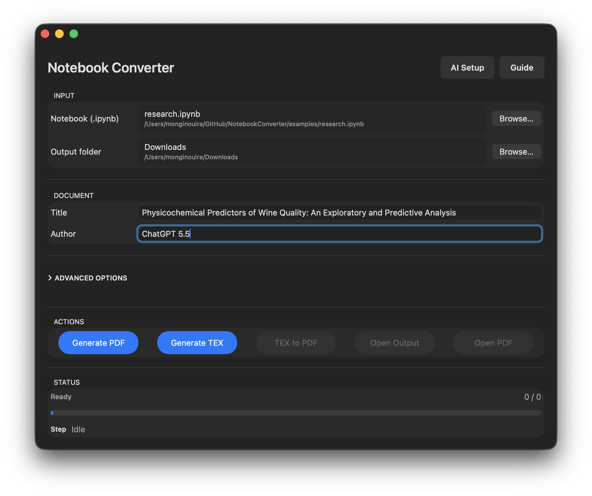 Notebook Converter screenshot 1